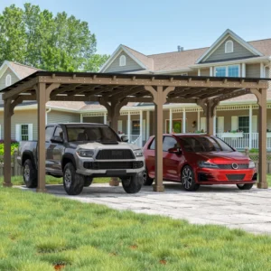 Solid Wood Carport Gazebo